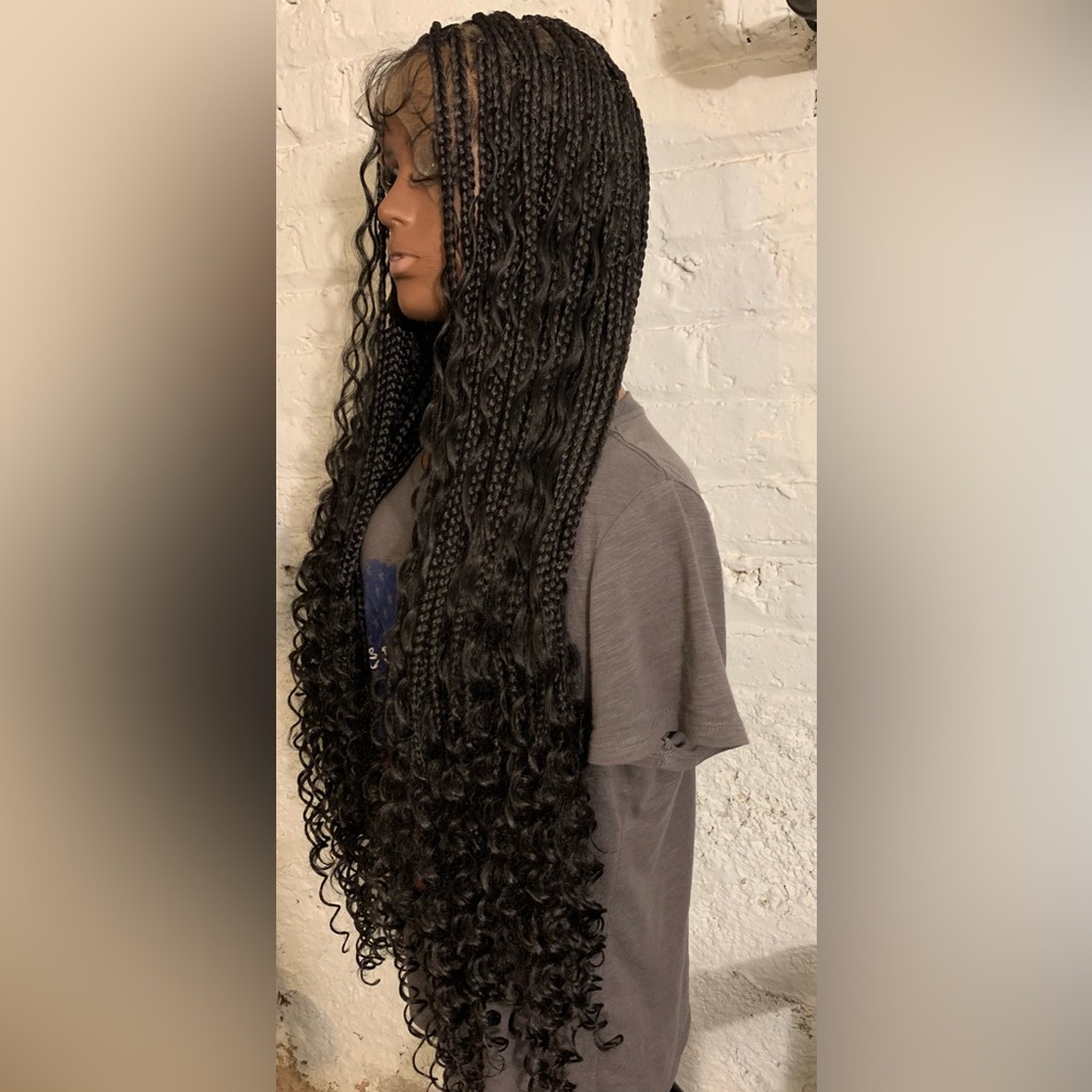 Boho Braided Full Lace Wig 36”Long Synthetic - Picture 5 of 9